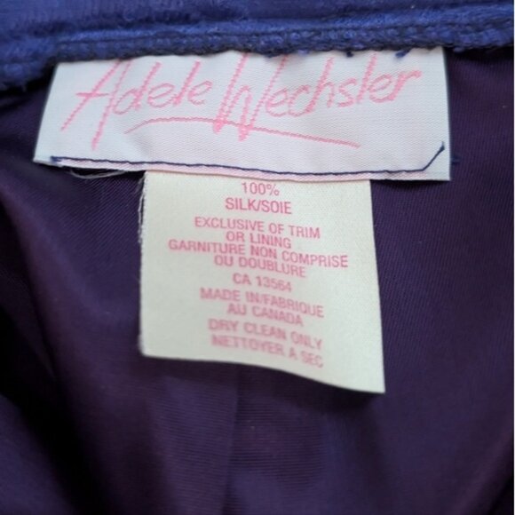 Vintage Adele Wechsler 100% Silk 2 Piece Skirt Suit Sweater Set - Picture 9 of 10